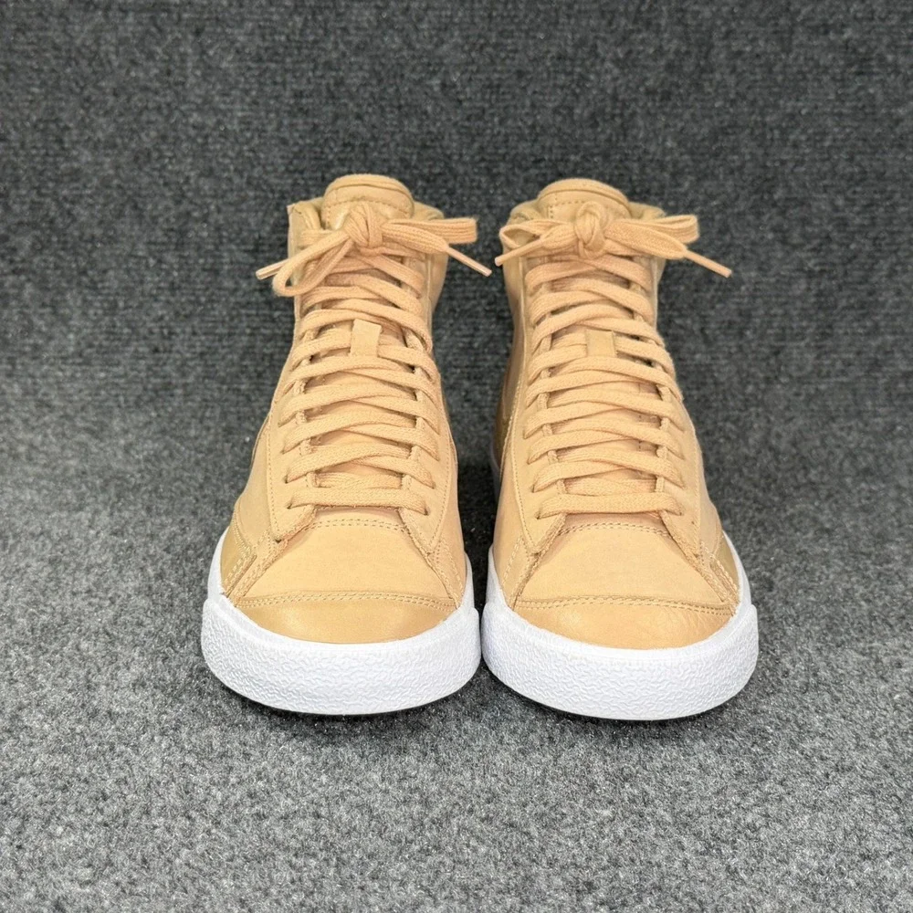 Nike‎ Blazer Mid Premium Sneakers Women's 10 Vachetta Tan Leather Retro Athletic